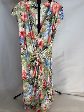 Clara Royal Botanic Cap Sleeve Dress